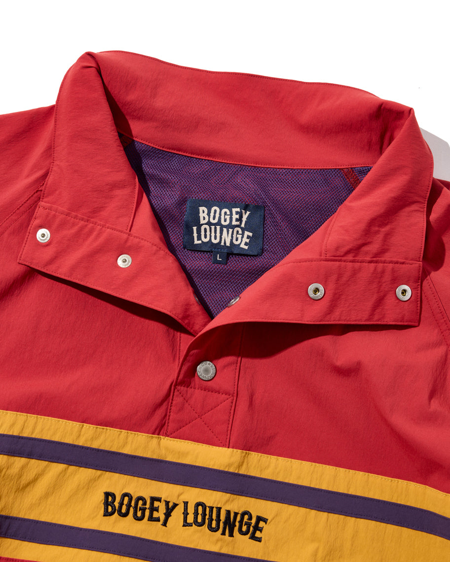Half-Button Stand Collar Blouson