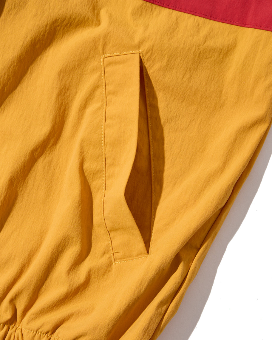 Half-Button Stand Collar Blouson