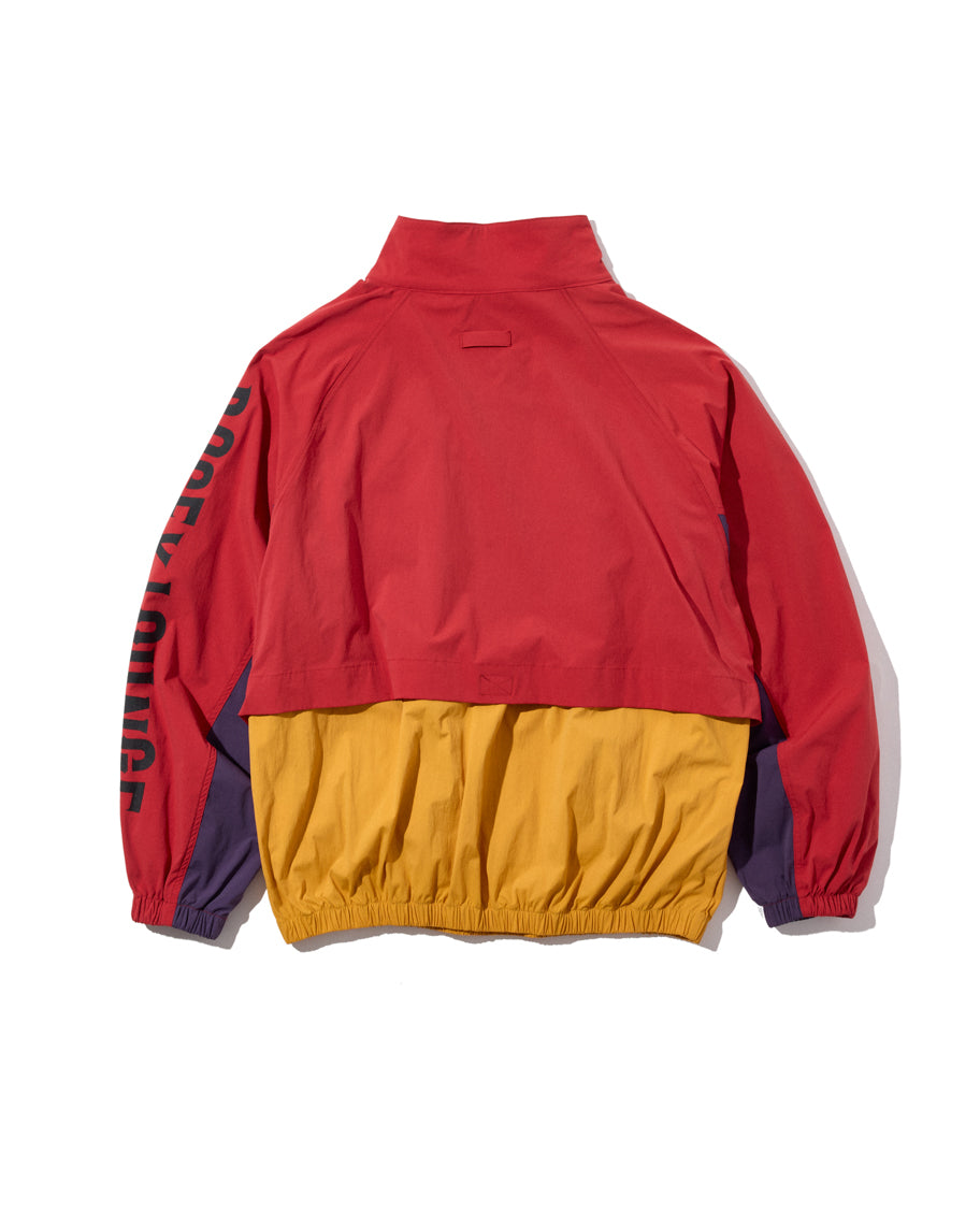 Half-Button Stand Collar Blouson