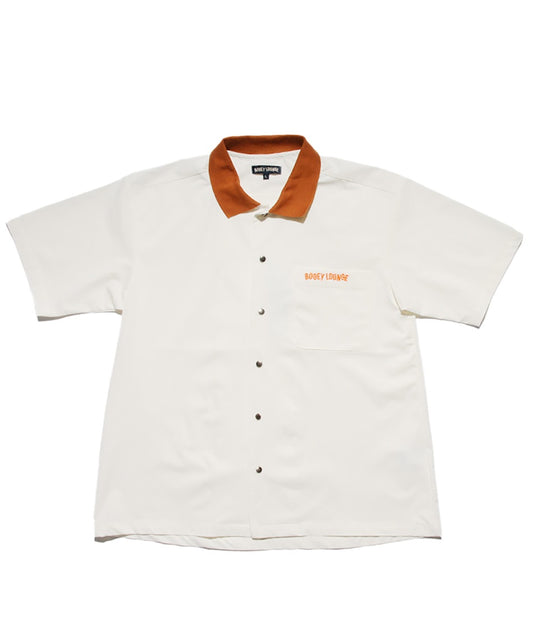 配色衿つきシャツ