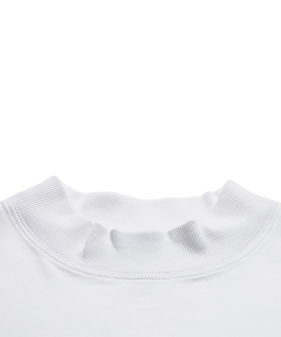 モックネック半袖Tシャツ
