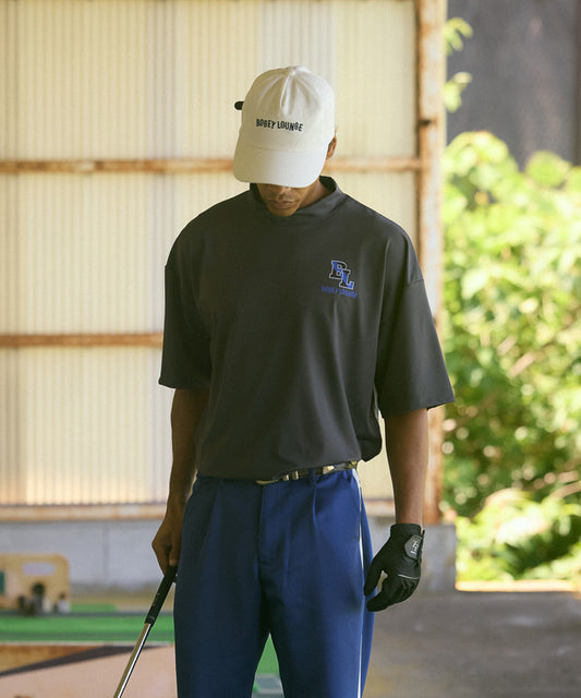 ストレッチメッシュモックネック半袖Tシャツ