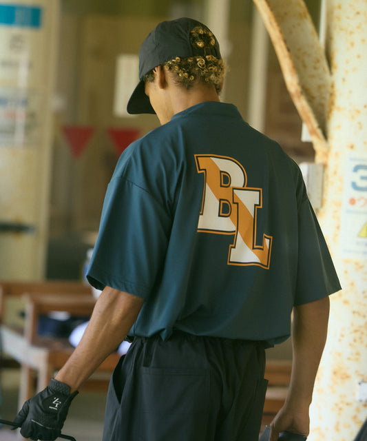 ストレッチメッシュモックネック半袖Tシャツ