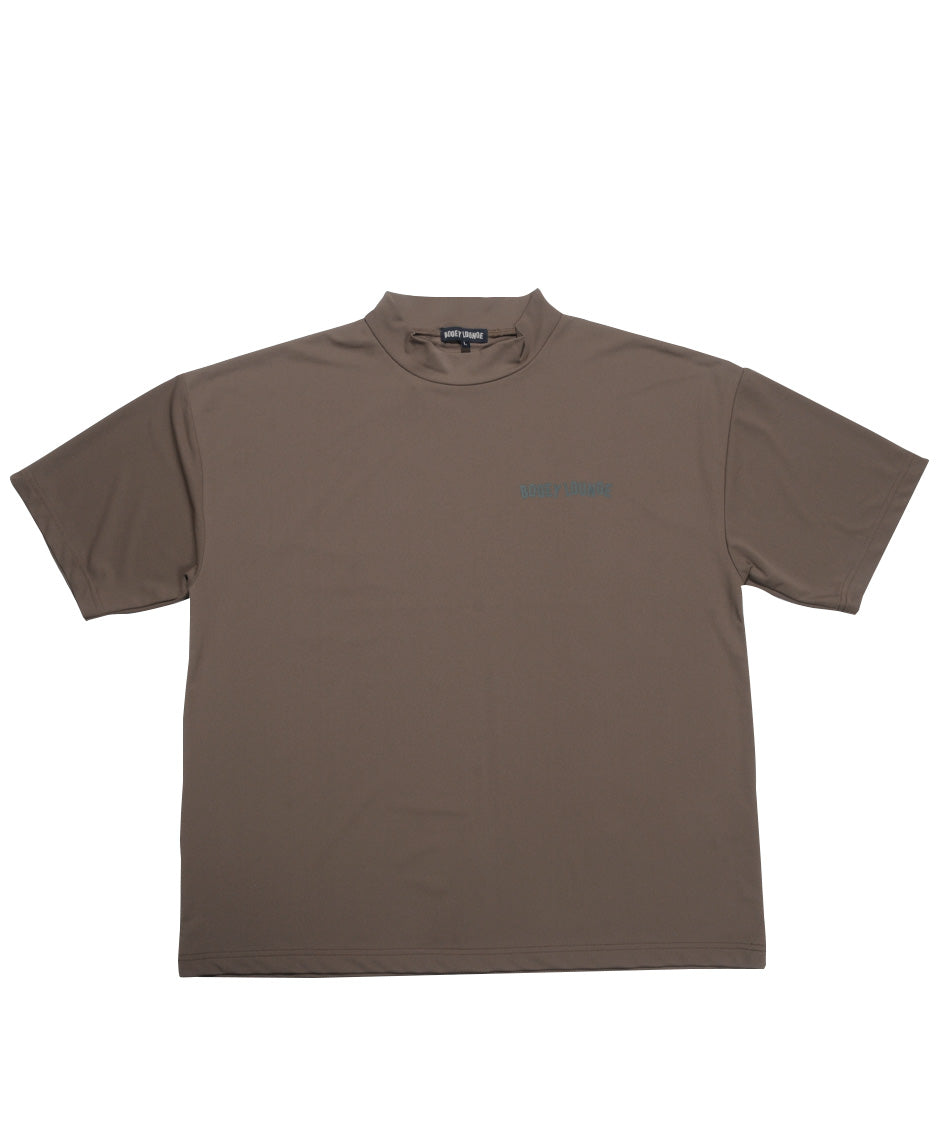 Stretch Mini Pique Mock Neck Short Sleeve T-shirt