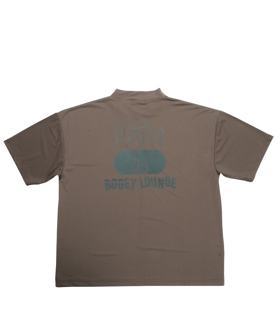 Stretch Mini Pique Mock Neck Short Sleeve T-shirt