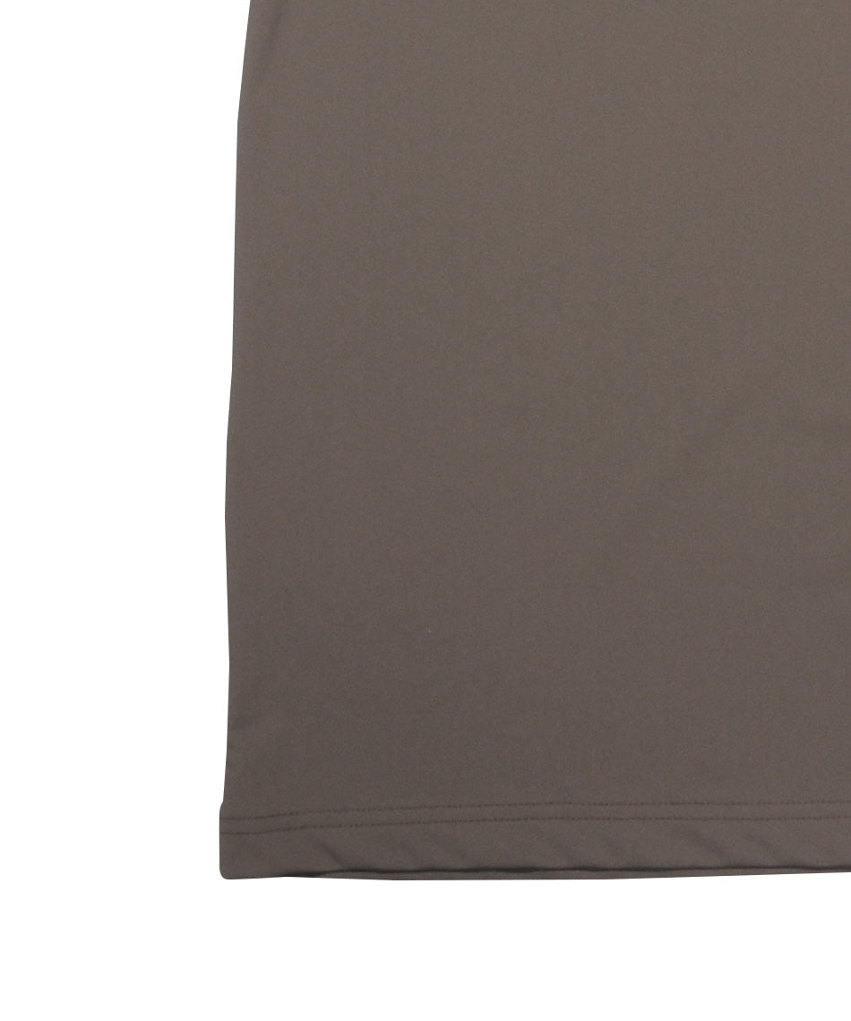 Stretch Mini Pique Mock Neck Short Sleeve T-shirt