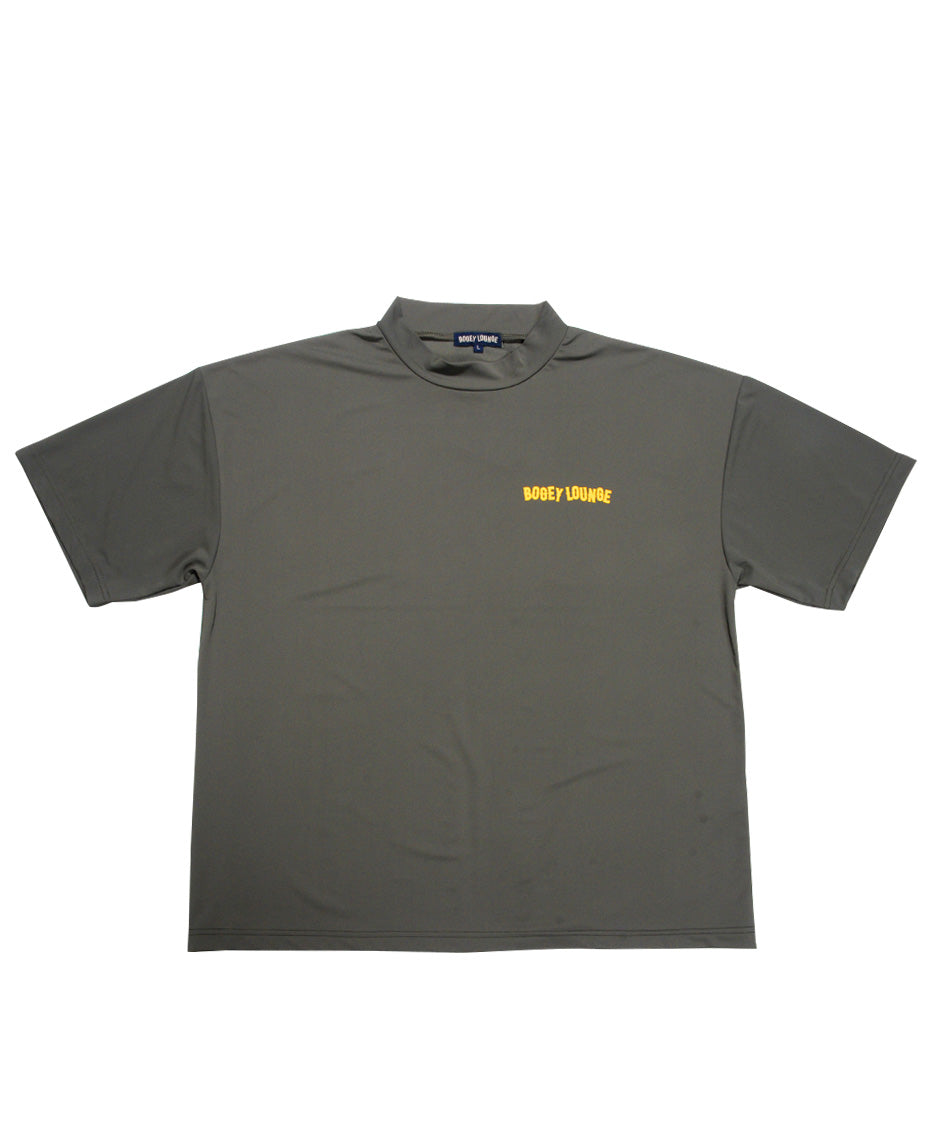 Stretch Mini Pique Mock Neck Short Sleeve T-shirt