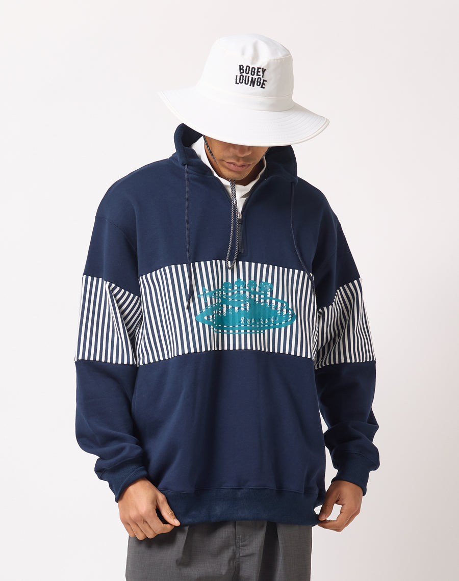 裏毛ハーフZIPトレーナー