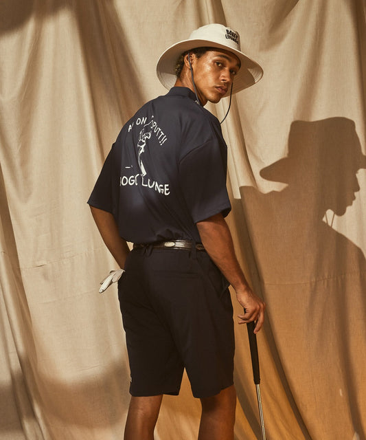 モックネック半袖Tシャツ