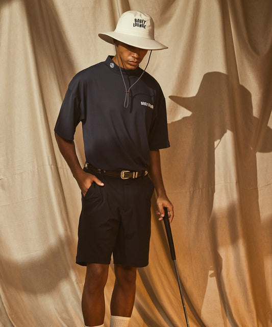 モックネック半袖Tシャツ