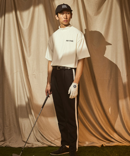 モックネック半袖Tシャツ