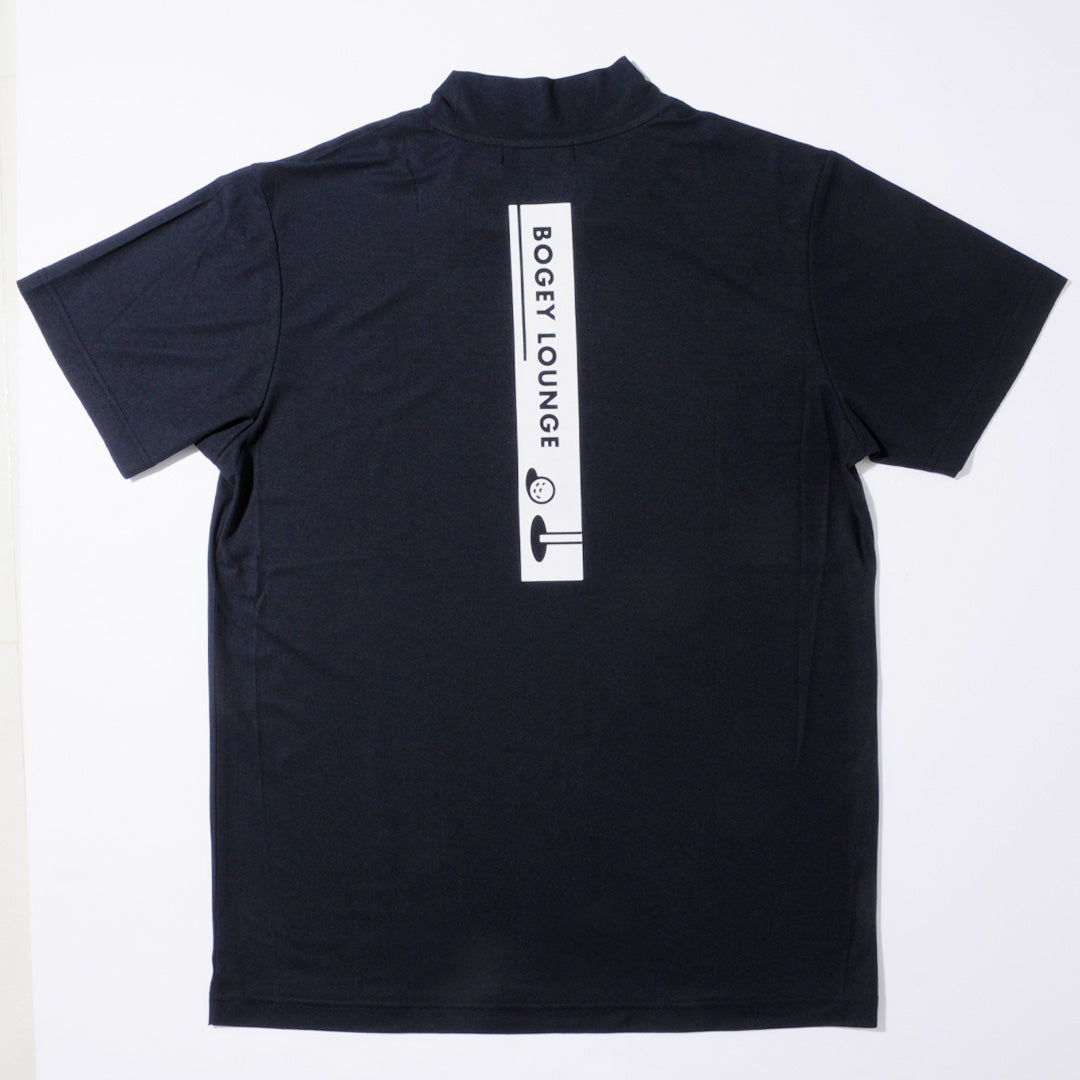 22(67/NAVY)  モックネック半袖Tシャツ