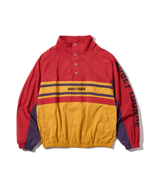 Half-Button Stand Collar Blouson
