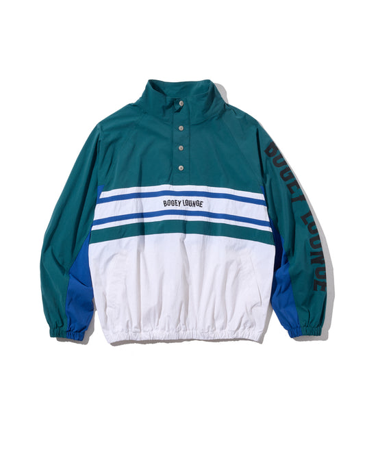 Half-Button Stand Collar Blouson