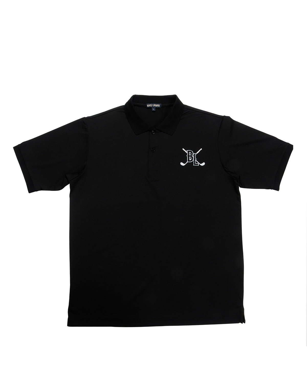 Stretch Mesh Polo Shirt BLACK