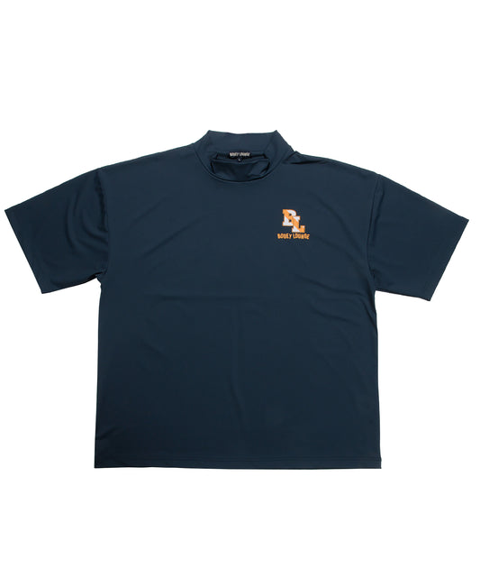 ストレッチメッシュモックネック半袖Tシャツ