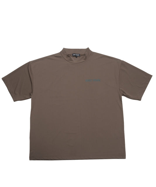 ストレッチミニ鹿の子モックネック半袖Tシャツ
