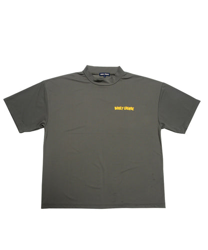 Stretch Mini Pique Mock Neck Short Sleeve T-shirt