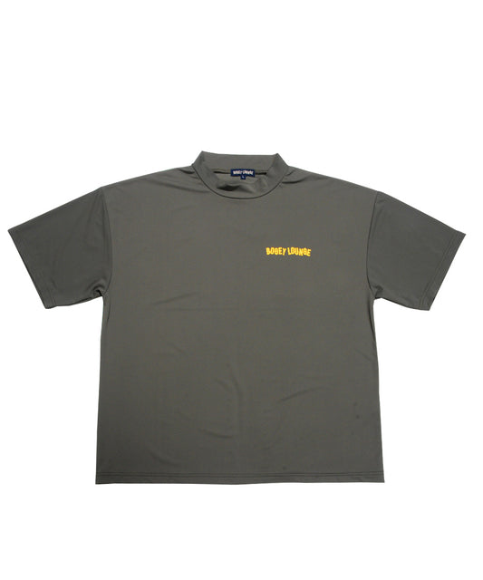 ストレッチミニ鹿の子モックネック半袖Tシャツ