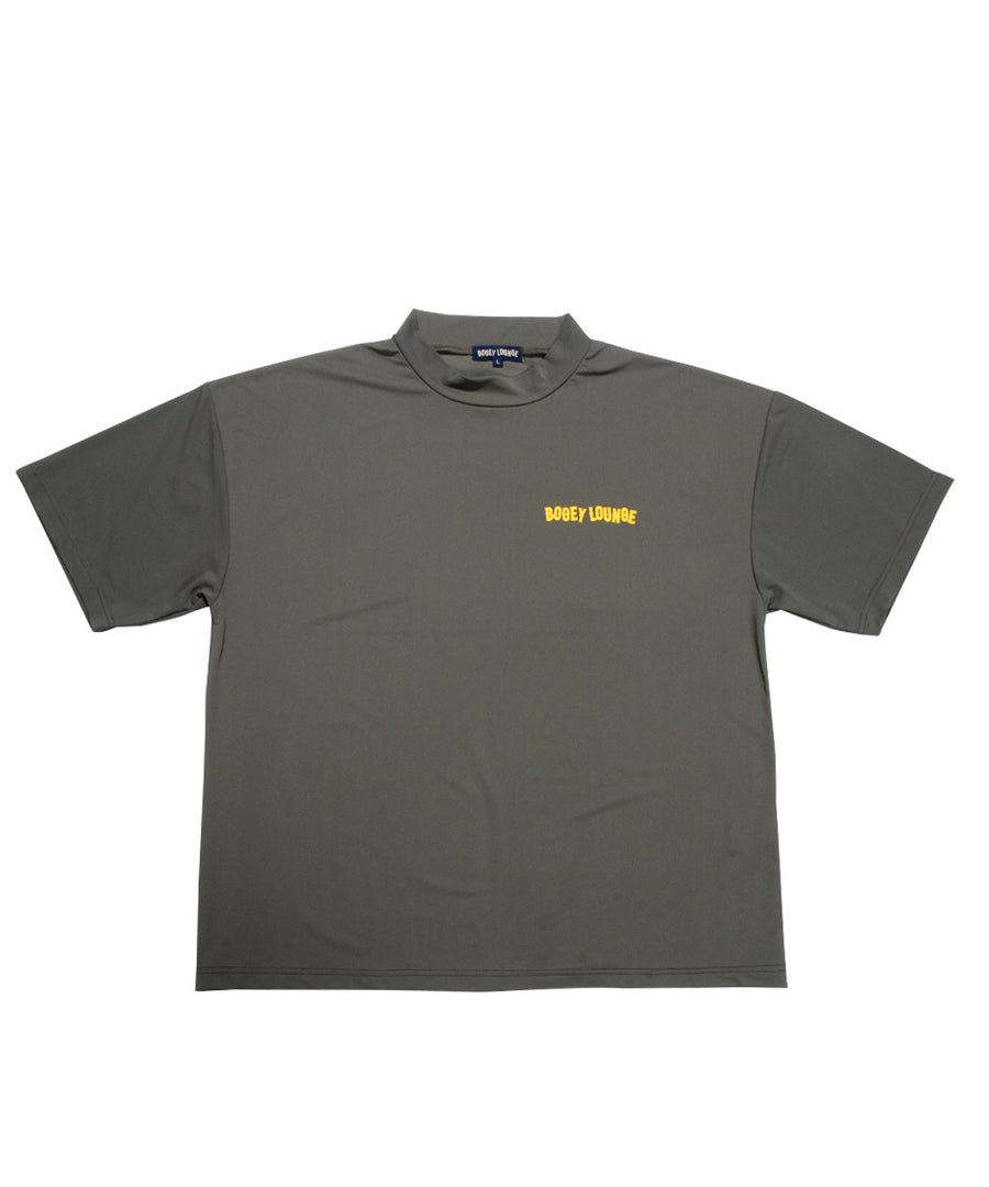 Stretch Mini Pique Mock Neck Short Sleeve T-shirt GREEN