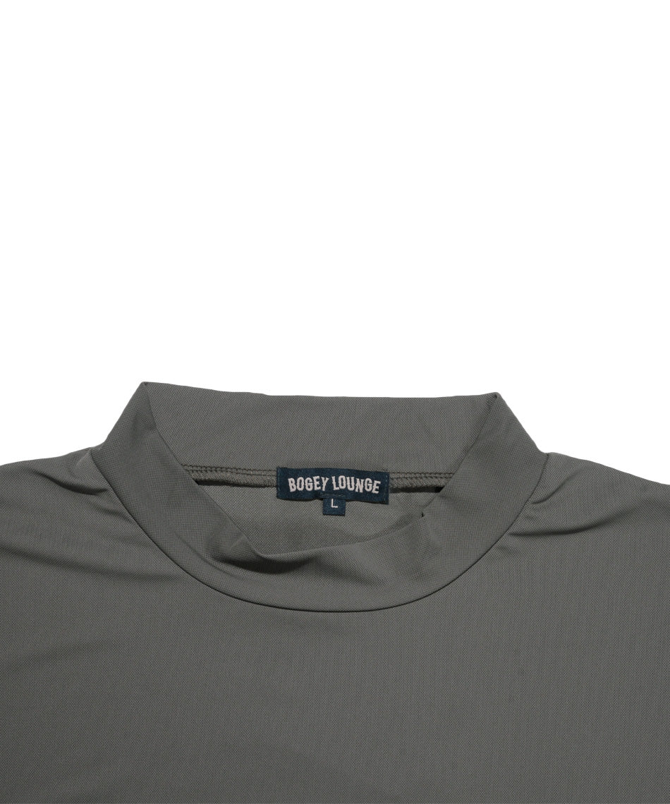 Stretch Mini Pique Mock Neck Short Sleeve T-shirt