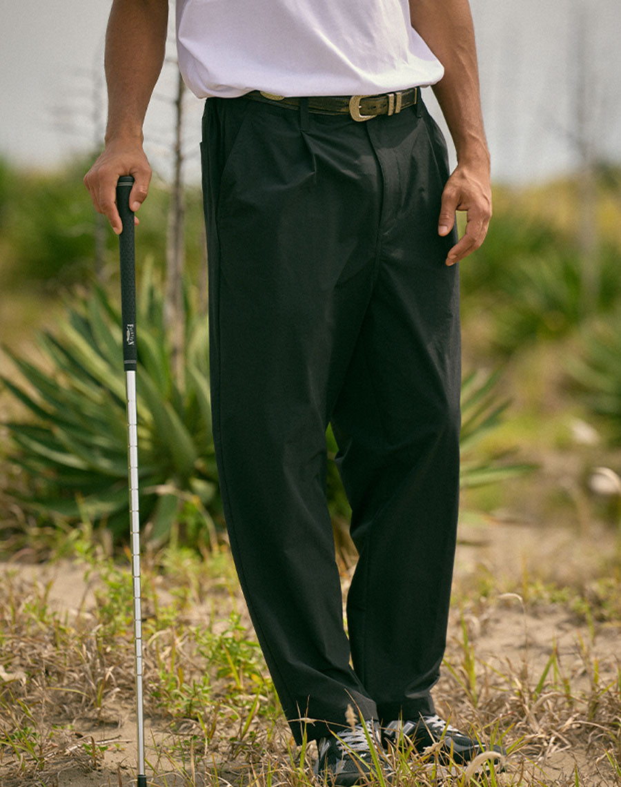 テーパードパンツ BLACK ディテール