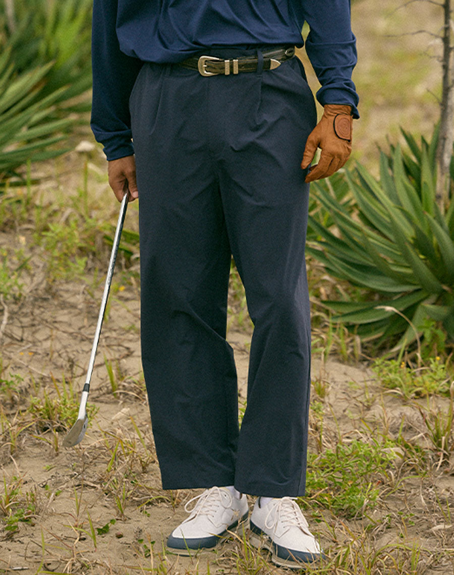 ナイロンストレッチ テーパードパンツ NAVY(5G199-83BG-67)