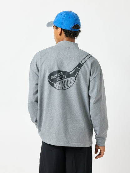 モックネック長袖トップス