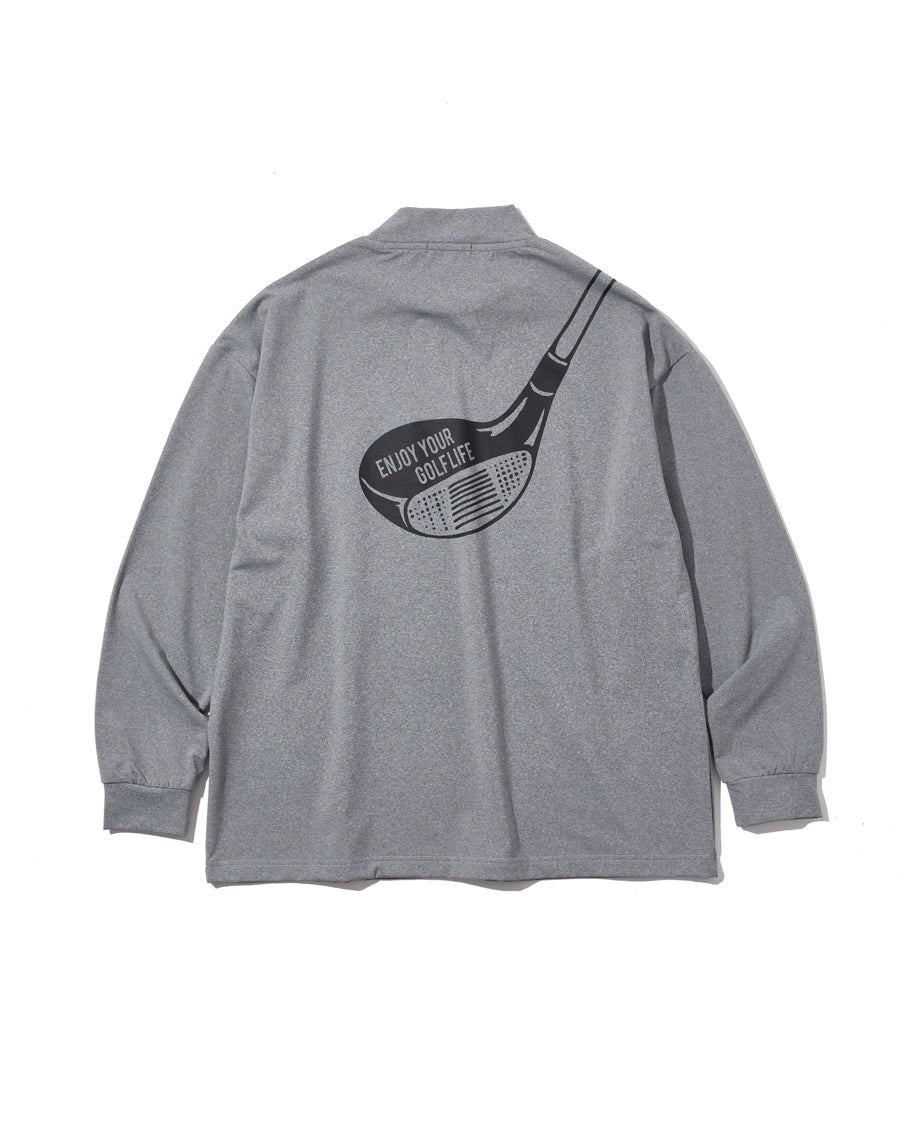 モックネック長袖トップス