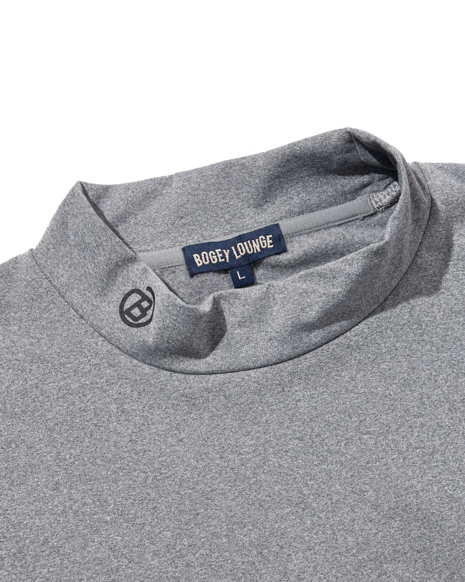 モックネック長袖トップス