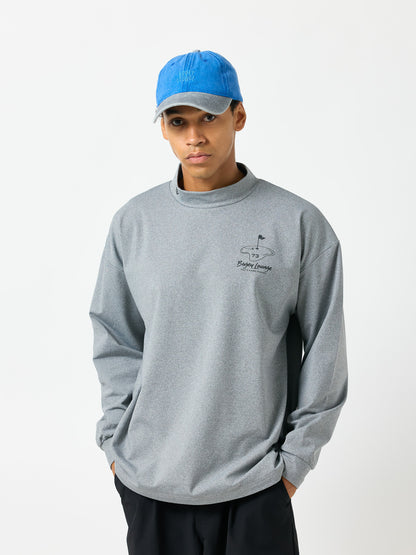 モックネック長袖トップス