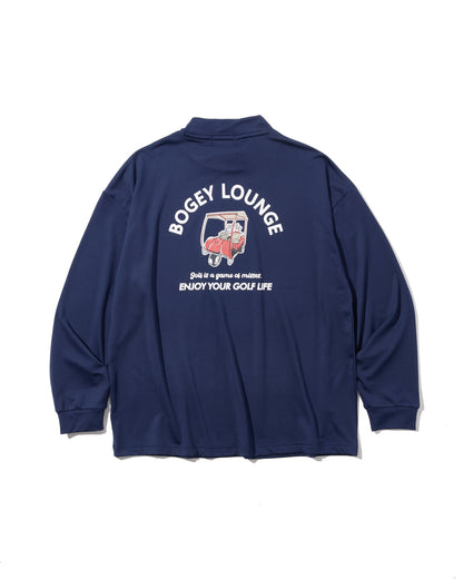 モックネック長袖トップス