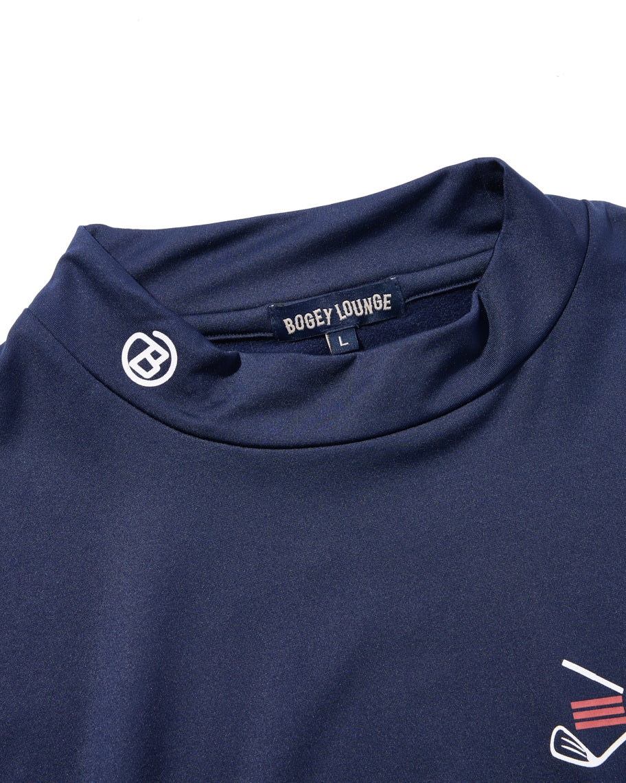 モックネック長袖トップス