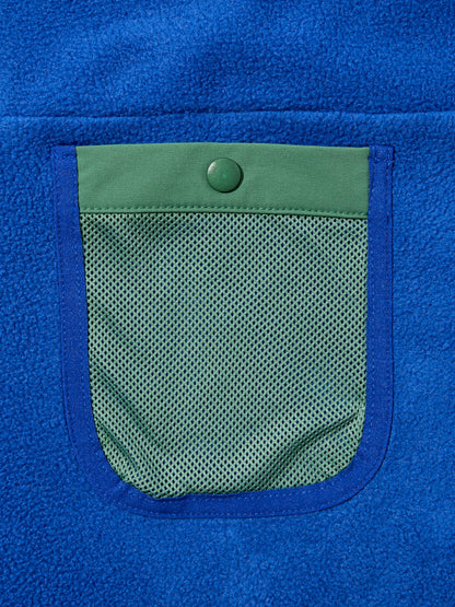 レトロ配色 長袖ハーフジップフリース