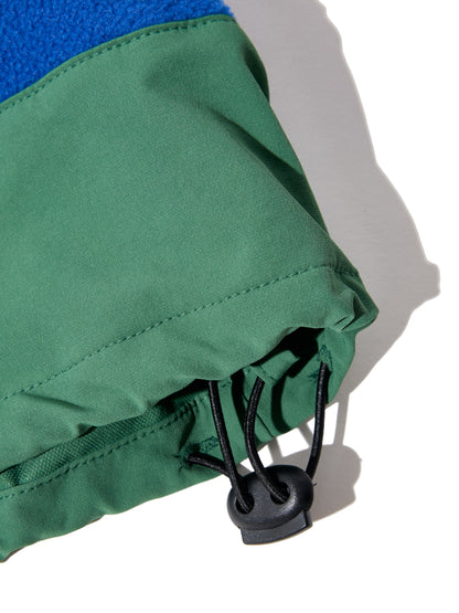 レトロ配色 長袖ハーフジップフリース