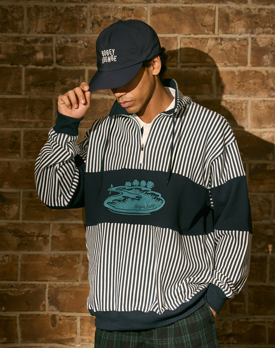 裏毛ハーフZIPトレーナー