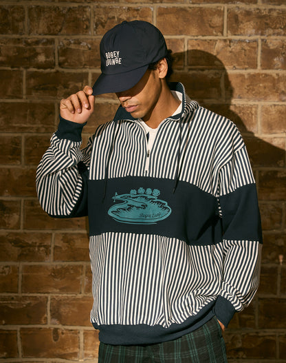 裏毛ハーフZIPトレーナー