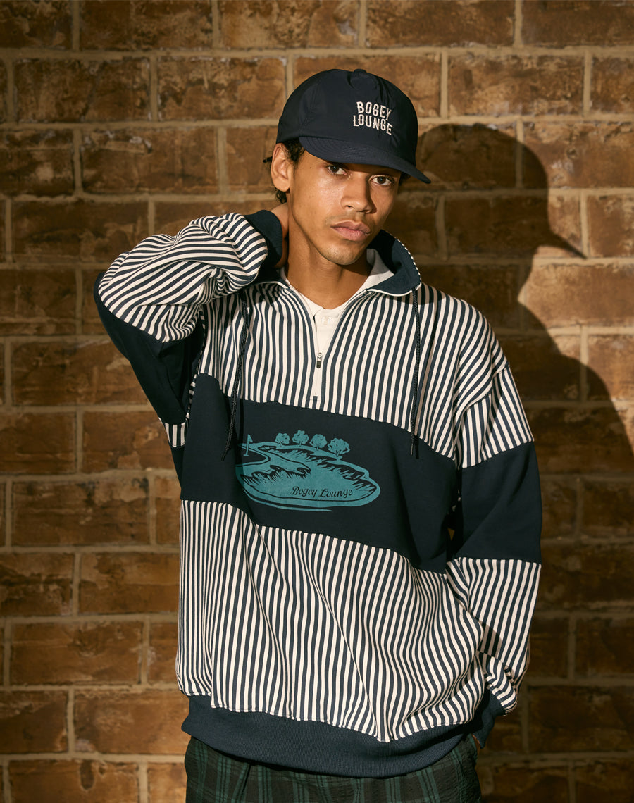 裏毛ハーフZIPトレーナー