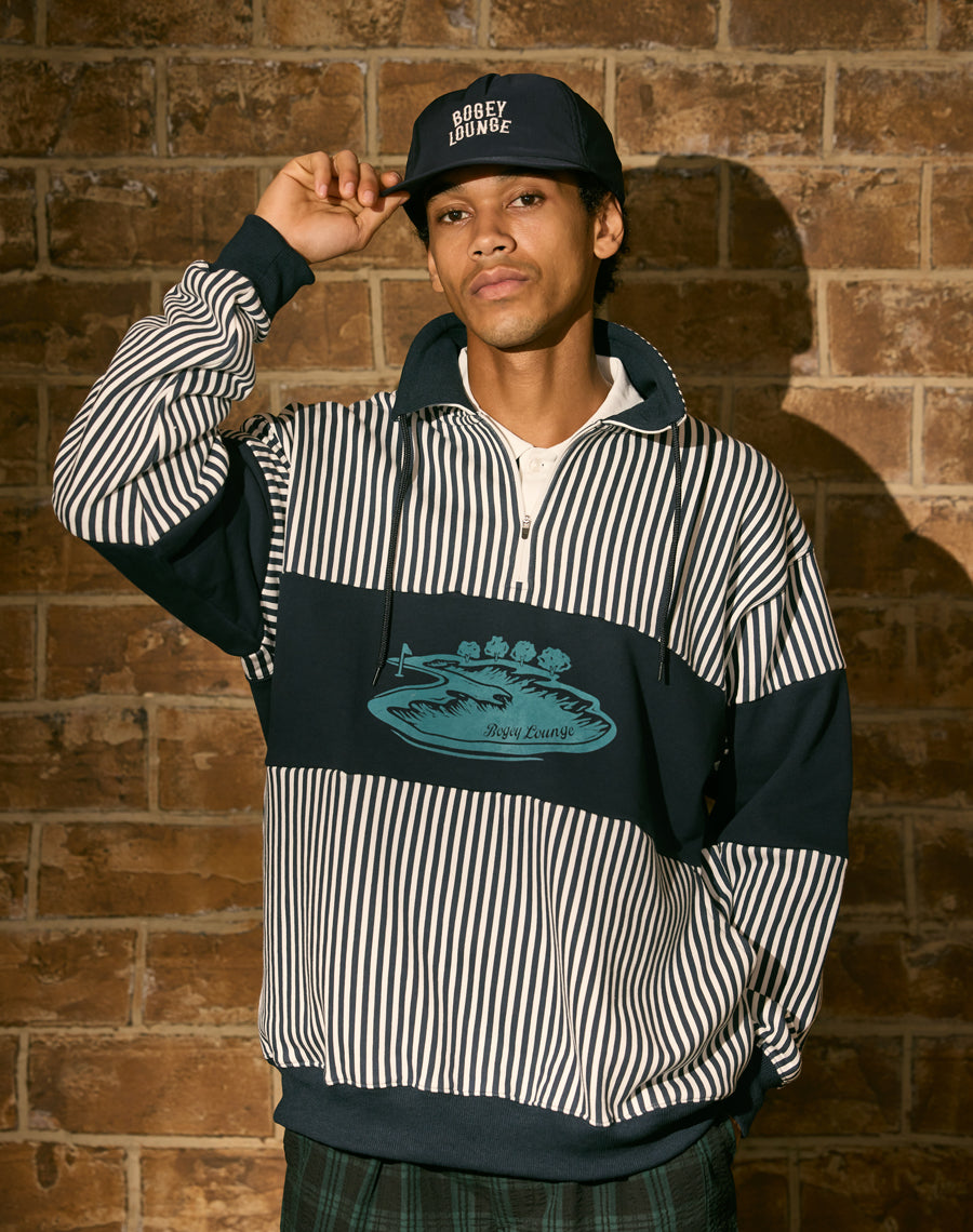 裏毛ハーフZIPトレーナー