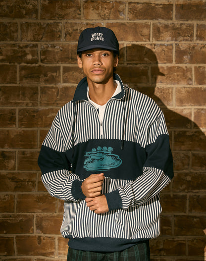 裏毛ハーフZIPトレーナー