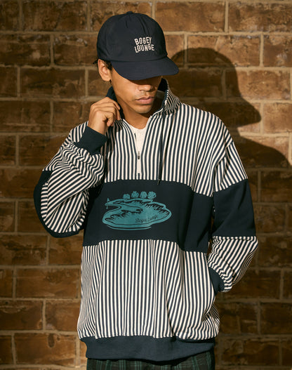 裏毛ハーフZIPトレーナー