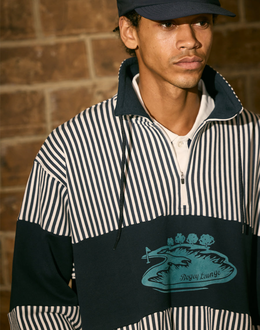 裏毛ハーフZIPトレーナー