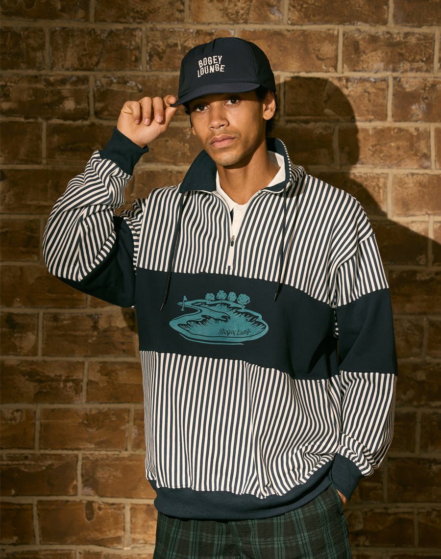 裏毛ハーフZIPトレーナー