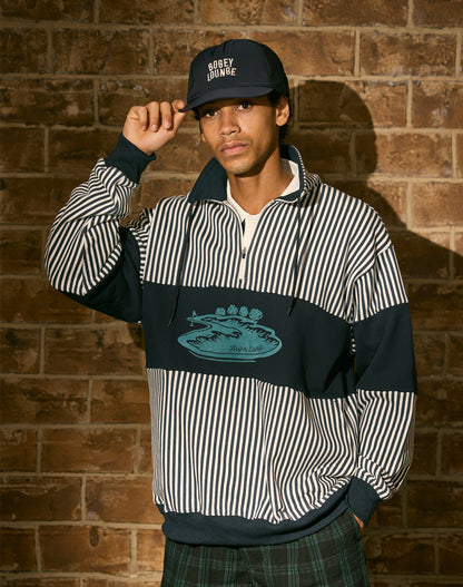 裏毛ハーフZIPトレーナー