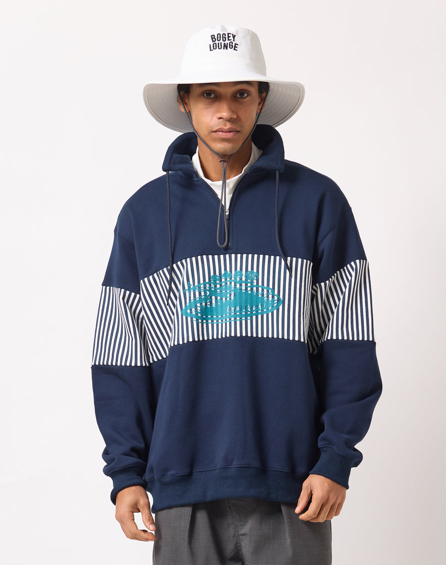 裏毛ハーフZIPトレーナー