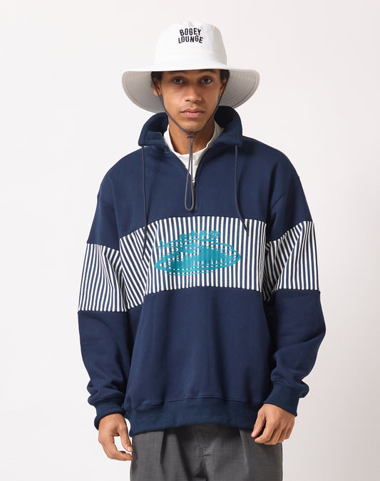 裏毛ハーフZIPトレーナー