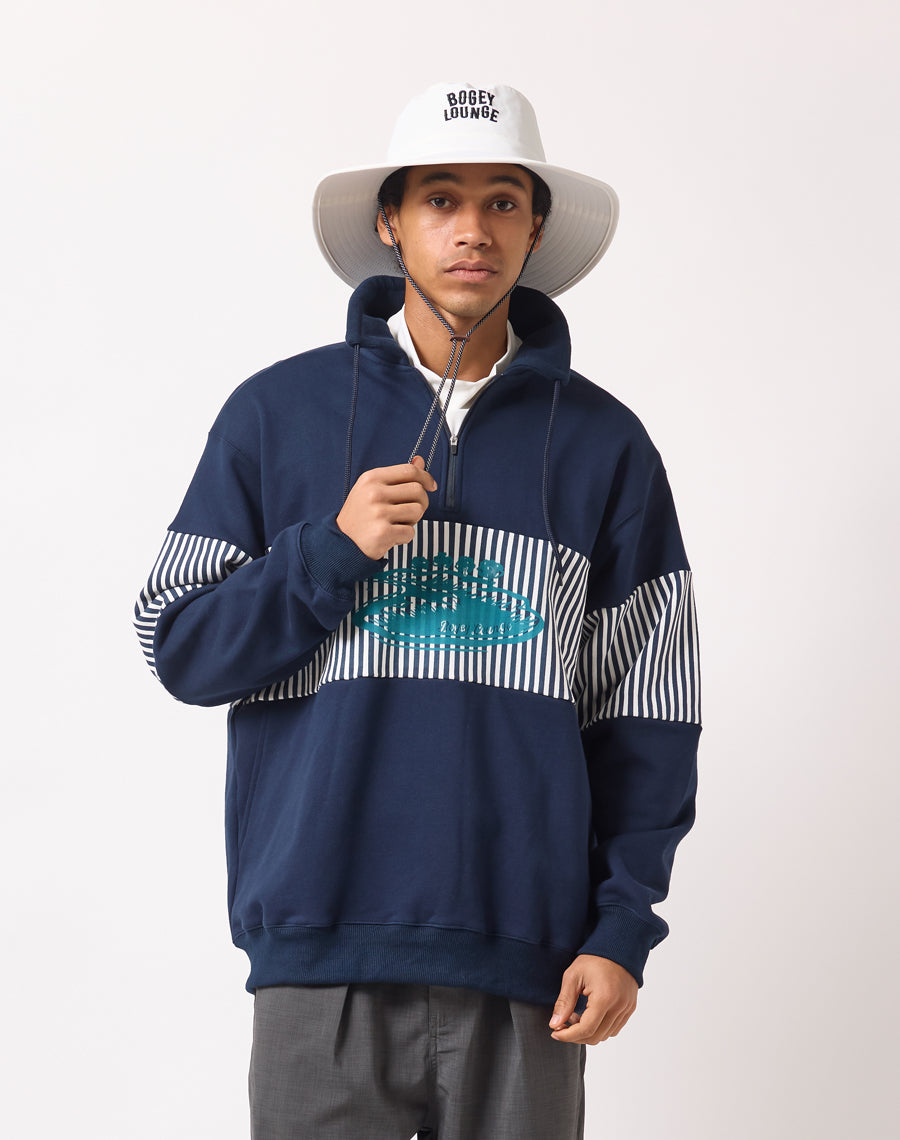 裏毛ハーフZIPトレーナー