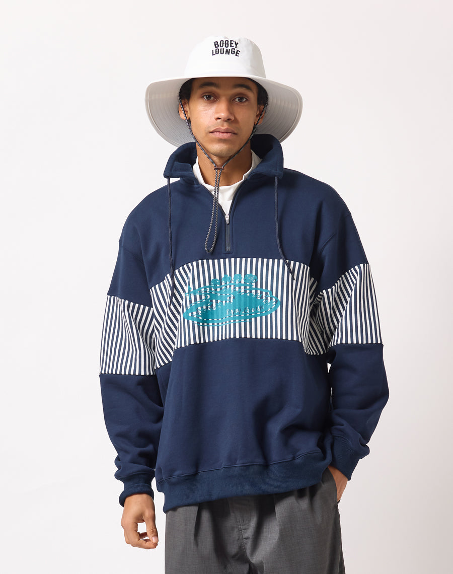 裏毛ハーフZIPトレーナー