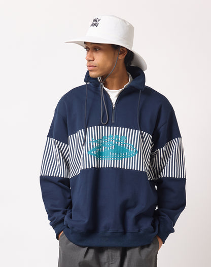 裏毛ハーフZIPトレーナー