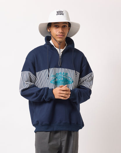 裏毛ハーフZIPトレーナー